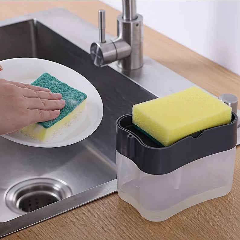 Dish Soap Dispenser and Sponge Holder - 2-in-1 - Model # 02