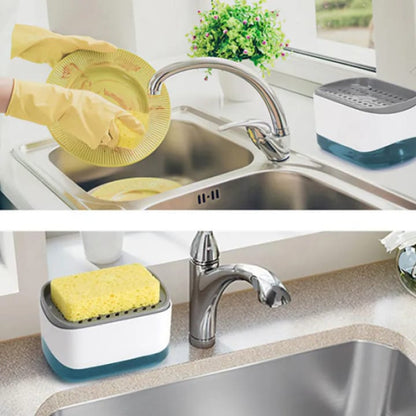 Dish Soap Dispenser and Sponge Holder - 2-in-1 - Model # 01
