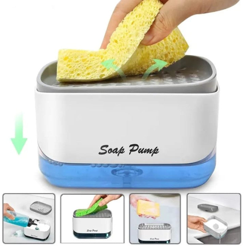 Dish Soap Dispenser and Sponge Holder - 2-in-1 - Model # 01