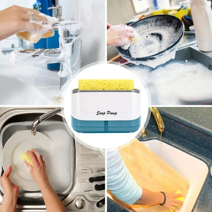 Dish Soap Dispenser and Sponge Holder - 2-in-1 - Model # 01