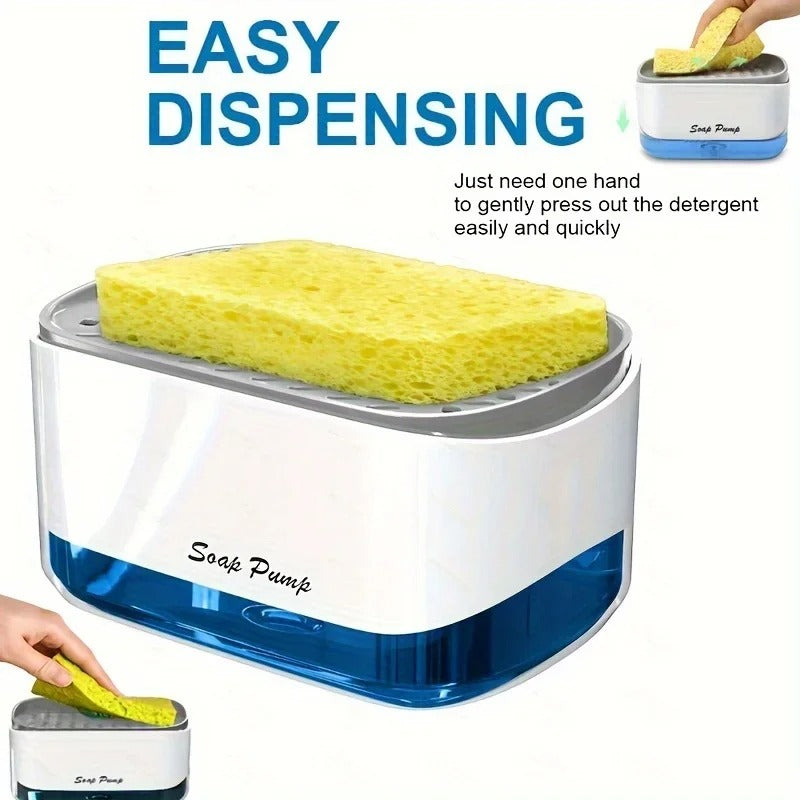 Dish Soap Dispenser and Sponge Holder - 2-in-1 - Model # 01