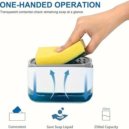 Dish Soap Dispenser and Sponge Holder - 2-in-1 - Model # 01