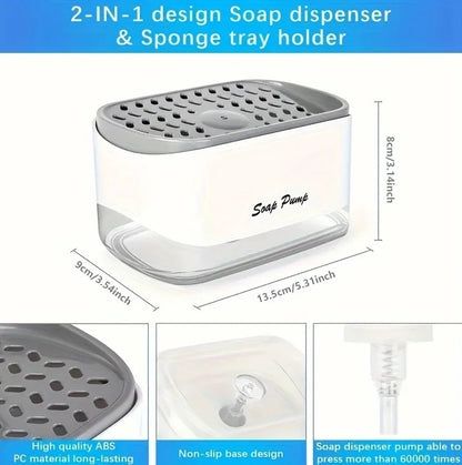 Dish Soap Dispenser and Sponge Holder - 2-in-1 - Model # 01