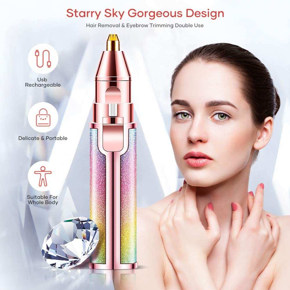 Rechargeable Flawless Eyebrow Trimmer - 2-in-1