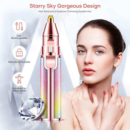 Rechargeable Flawless Eyebrow Trimmer - 2-in-1
