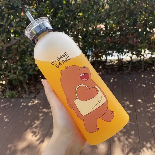Babe Bears Water Bottle - (Cute Panda)