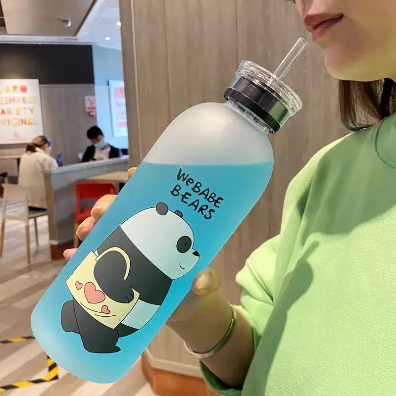 Babe Bears Water Bottle - (Cute Panda)