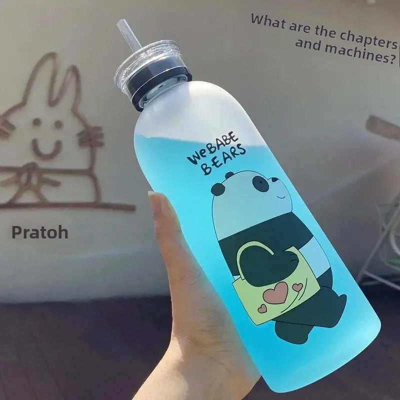 Babe Bears Water Bottle - (Cute Panda)