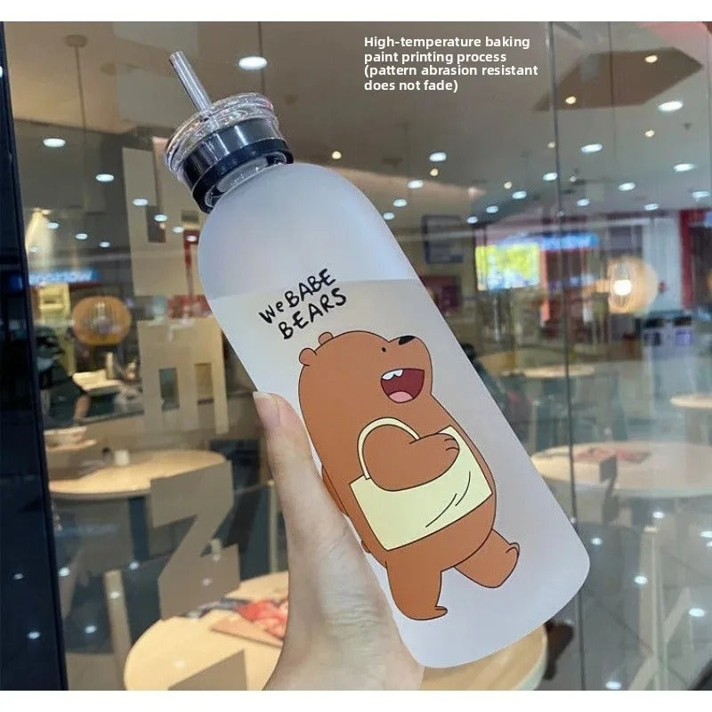 Babe Bears Water Bottle - (Cute Panda)