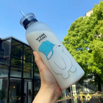 Babe Bears Water Bottle - (Cute Panda)