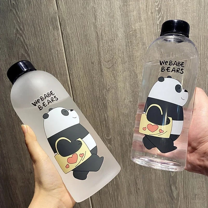 Babe Bears Water Bottle - (Cute Panda)