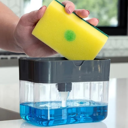 Dish Soap Dispenser and Sponge Holder - 2-in-1 - Model # 02