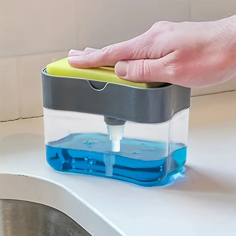 Dish Soap Dispenser and Sponge Holder - 2-in-1 - Model # 02