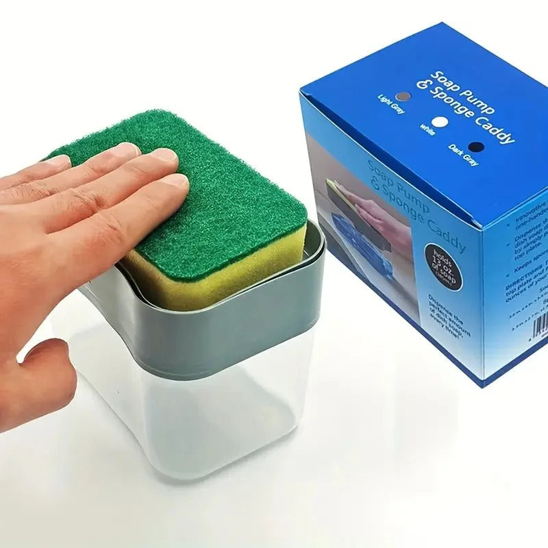 Dish Soap Dispenser and Sponge Holder - 2-in-1 - Model # 02