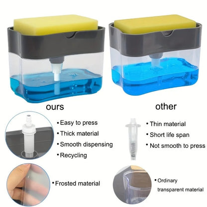 Dish Soap Dispenser and Sponge Holder - 2-in-1 - Model # 02
