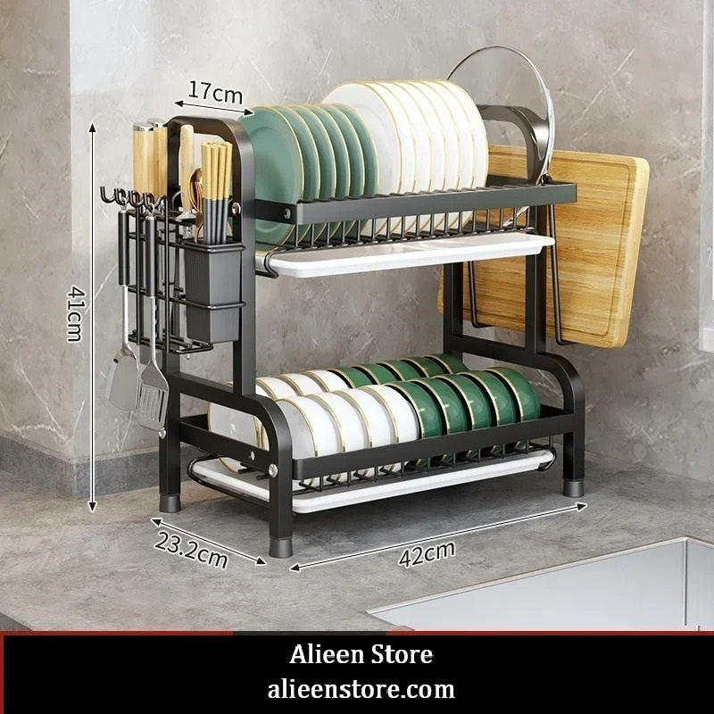 Kitchen Plate Organizer - 02 Layers