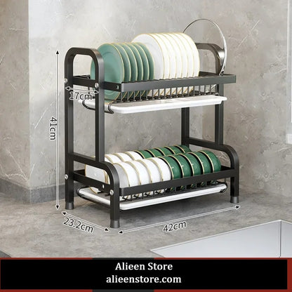 Kitchen Plate Organizer - 02 Layers