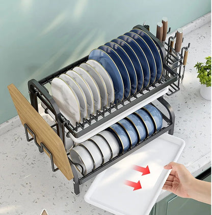 Kitchen Plate Organizer - 02 Layers