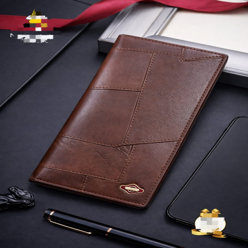 Leather  Long Wallet - Model 001 (Unisex)