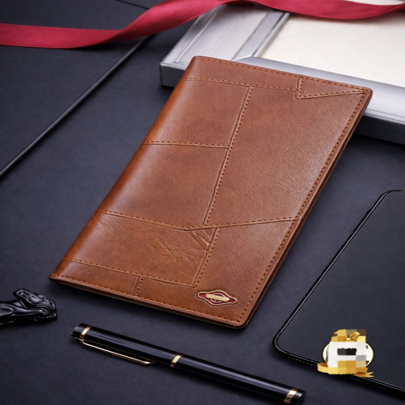 Leather  Long Wallet - Model 001 (Unisex)