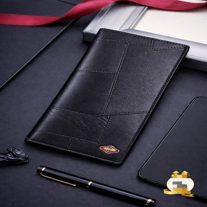 Leather  Long Wallet - Model 001 (Unisex)