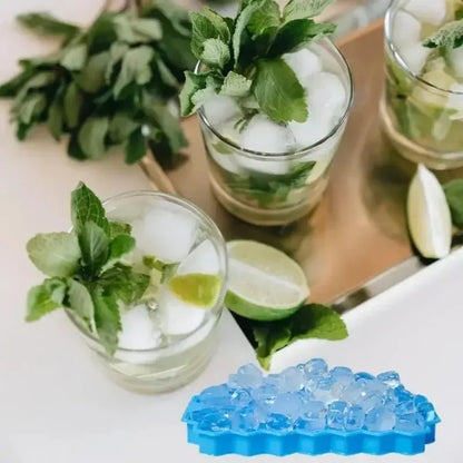 Silicone Hexagon Ice Cube Tray With Lid