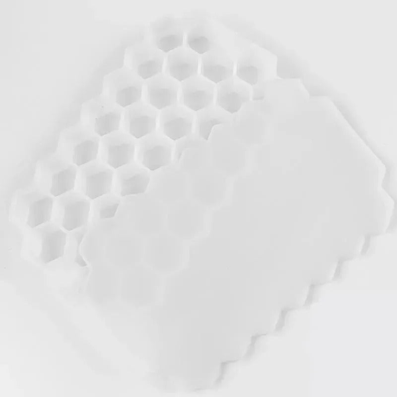 Silicone Hexagon Ice Cube Tray With Lid