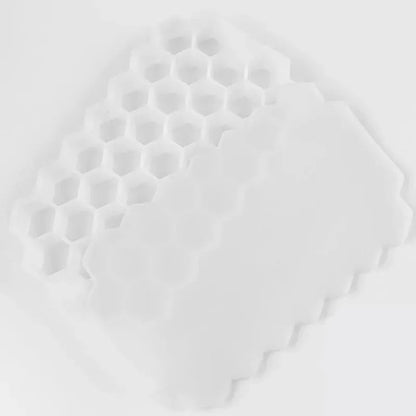 Silicone Hexagon Ice Cube Tray With Lid