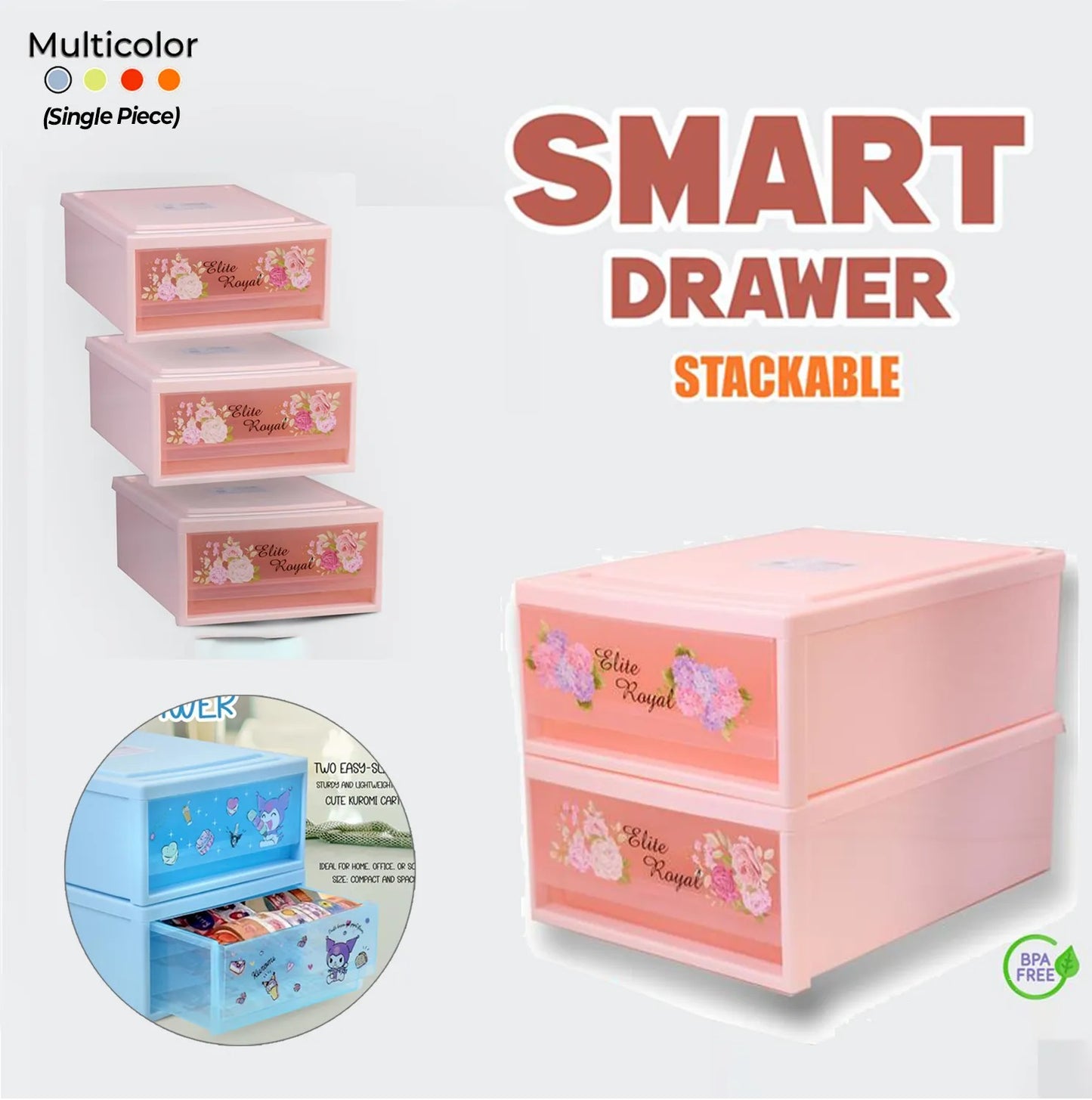 Smart Desk Organizer With 2 Drawer - Model # 03